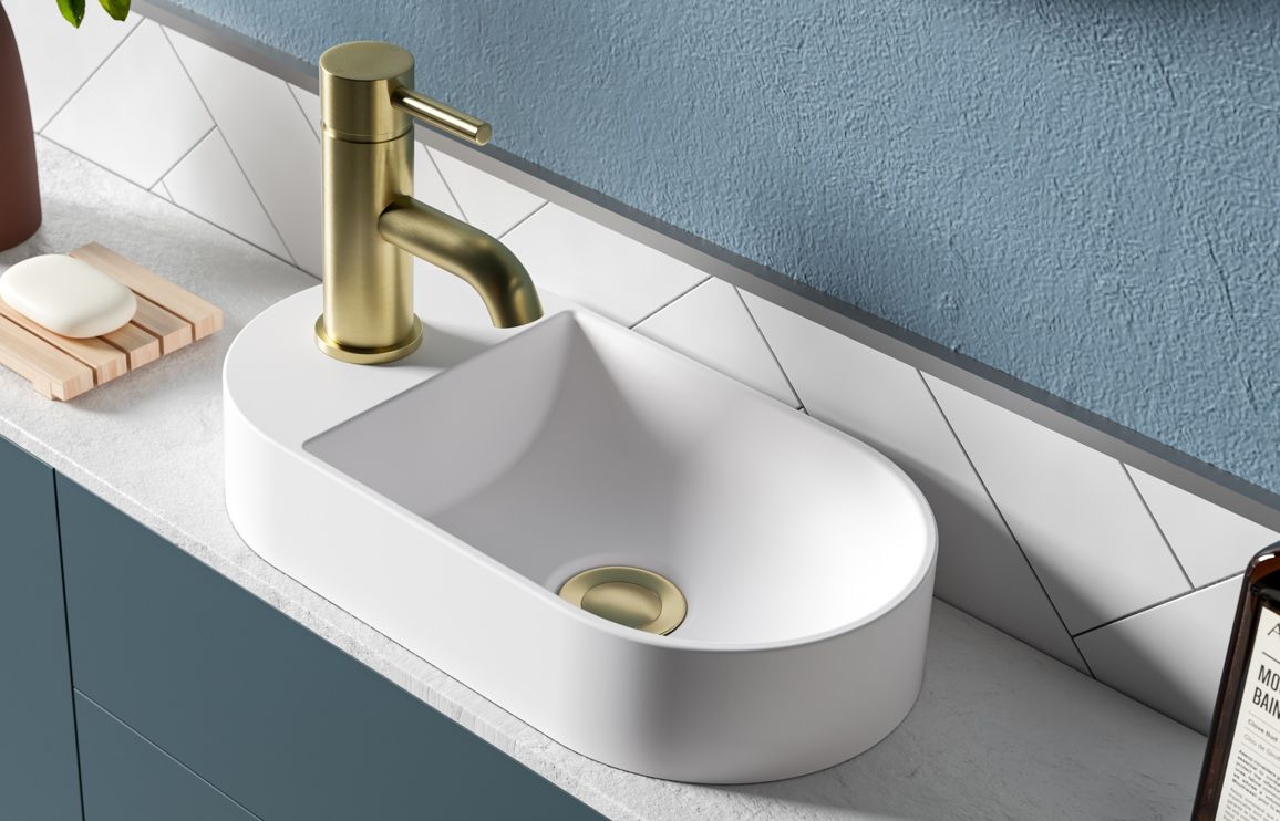 Bueno 380x200mm Mini Resin Washbowl - White