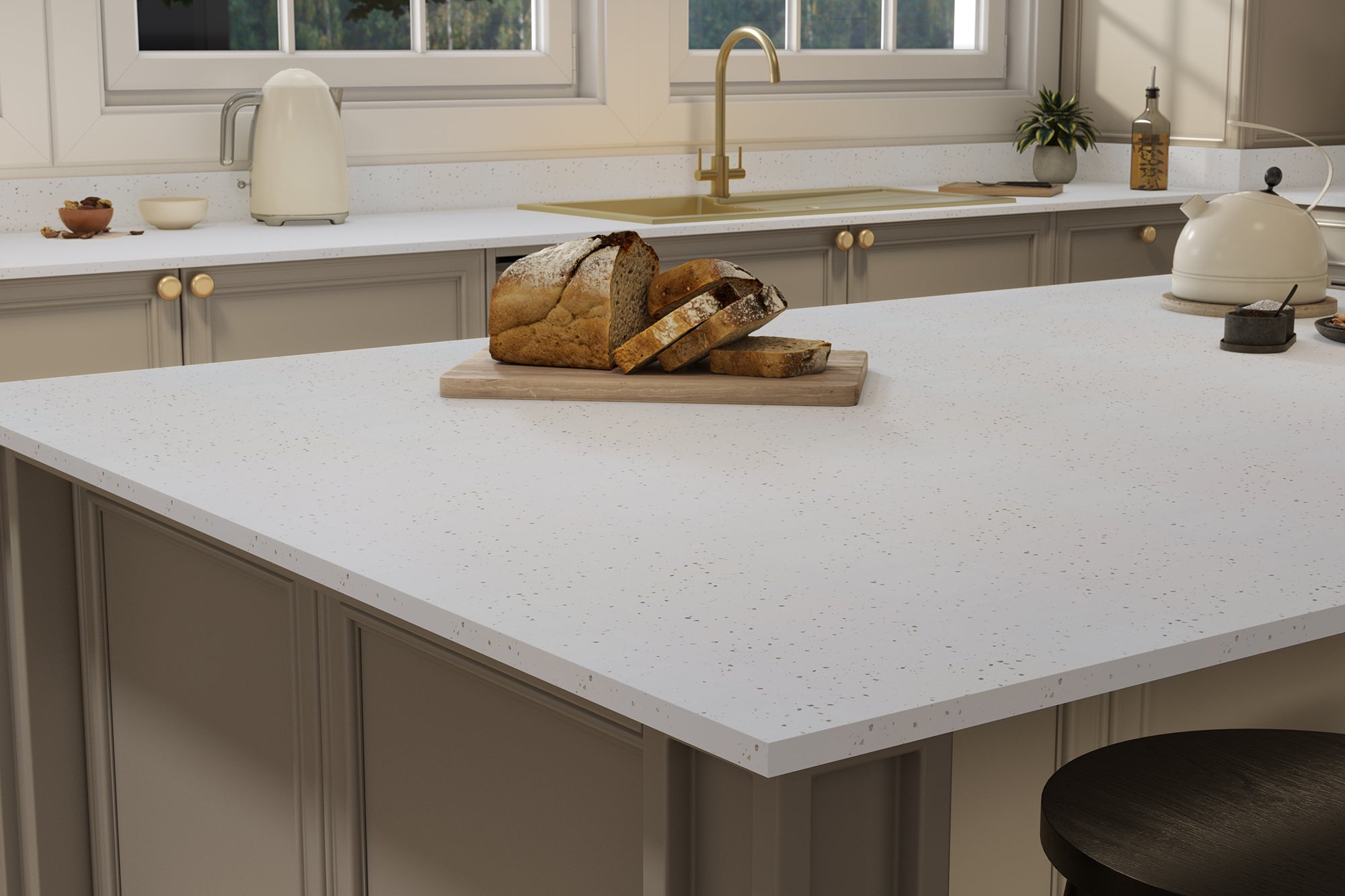 Coreluxe Sahara Ivory Solid Surface Worktop