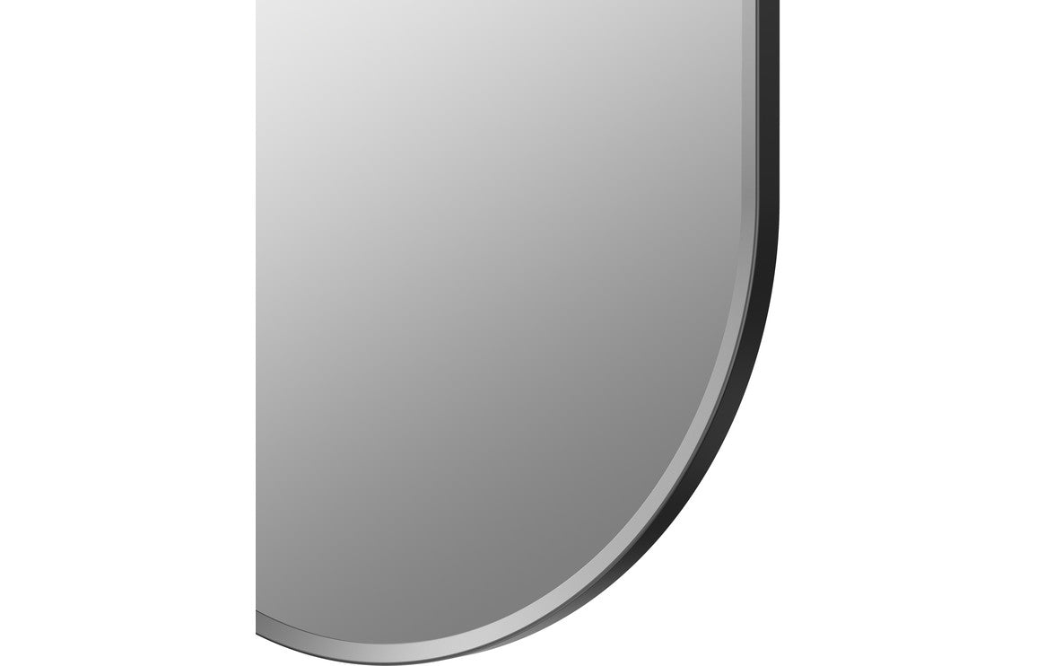 Ronda 800x400mm Oblong Mirror - Matt Black