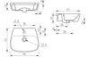 Alicante 495x415mm 1TH Semi Recessed Basin