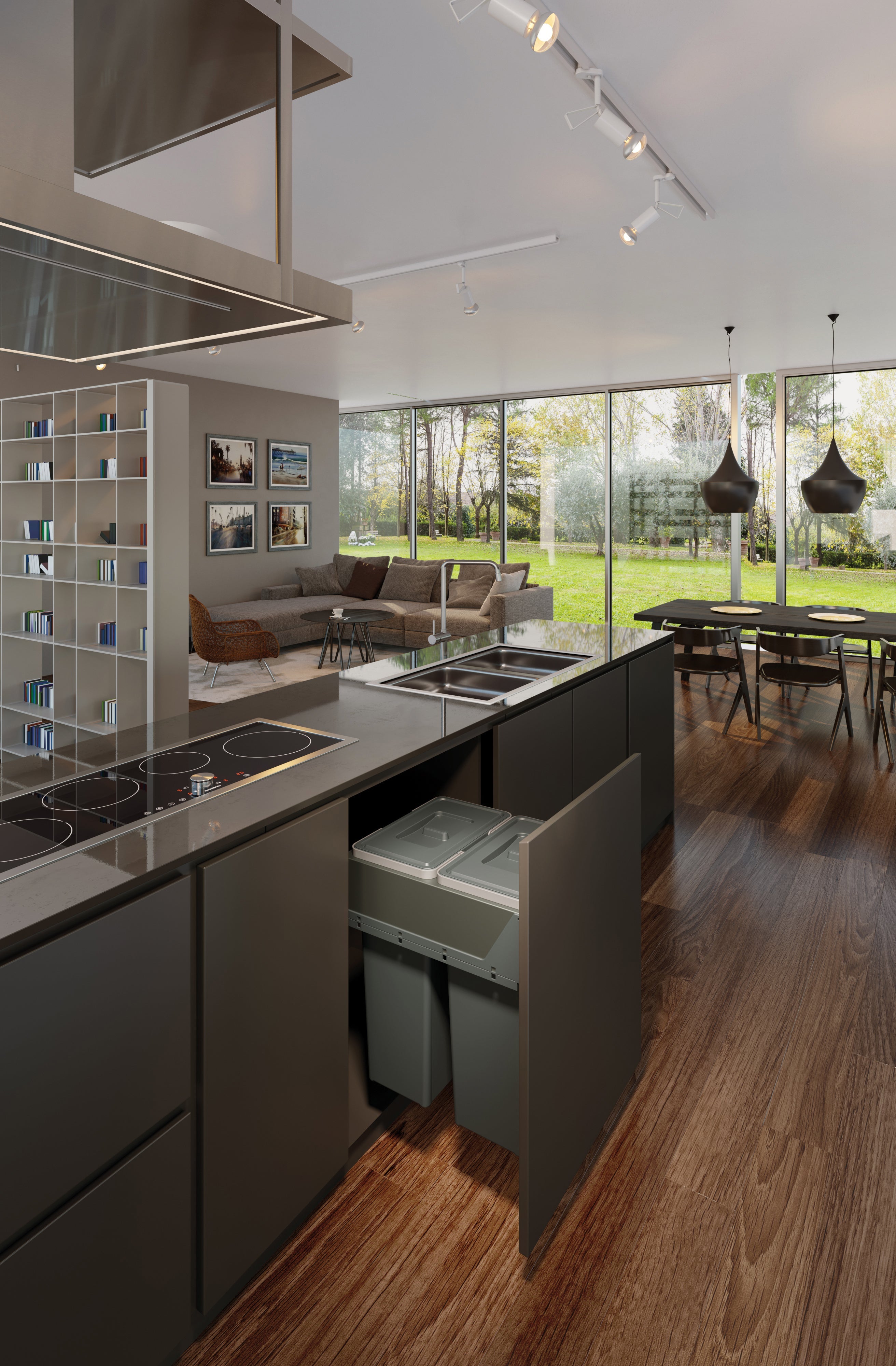 Block 2.0 Pullout Bin 500mm Double Bin 35+35 LT