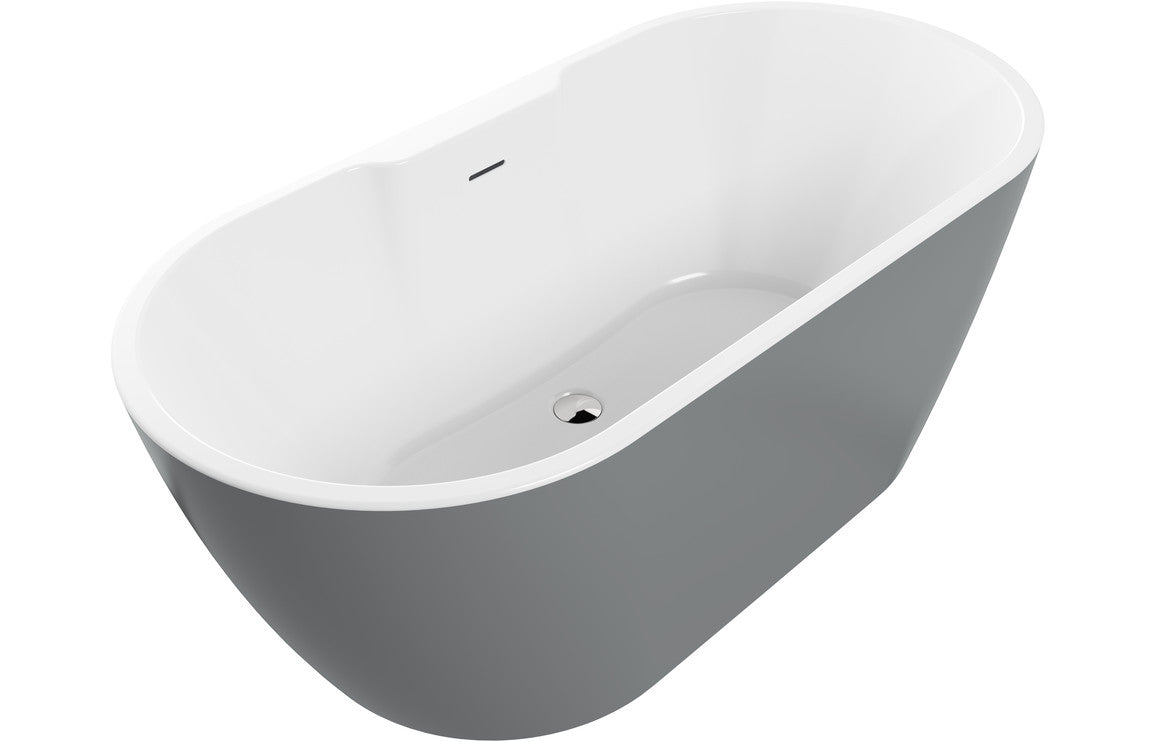 Harlesden Freestanding 1655x745x580mm Bath - Grey