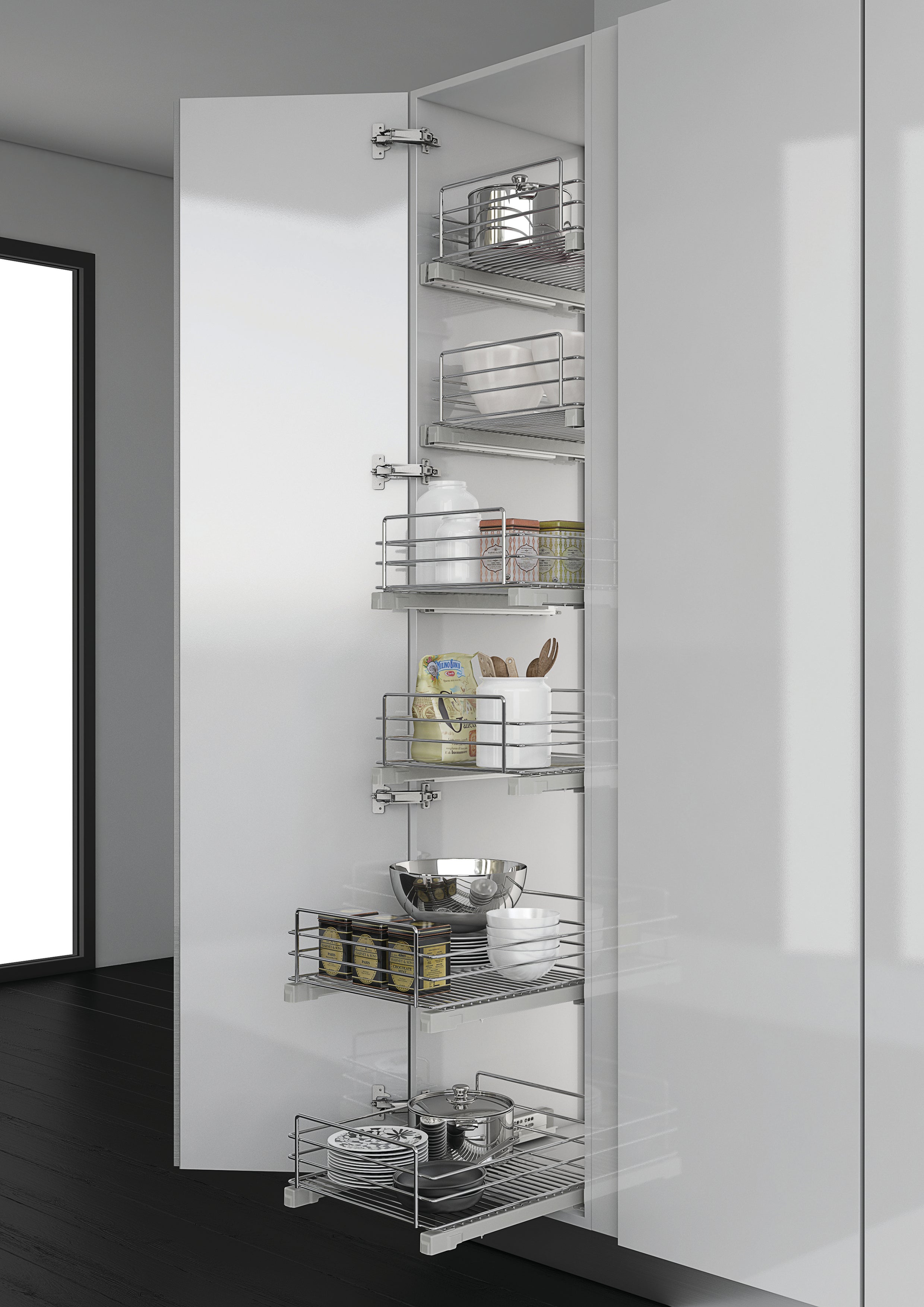 Dynamic Pull Out Single Basket (Chrome)