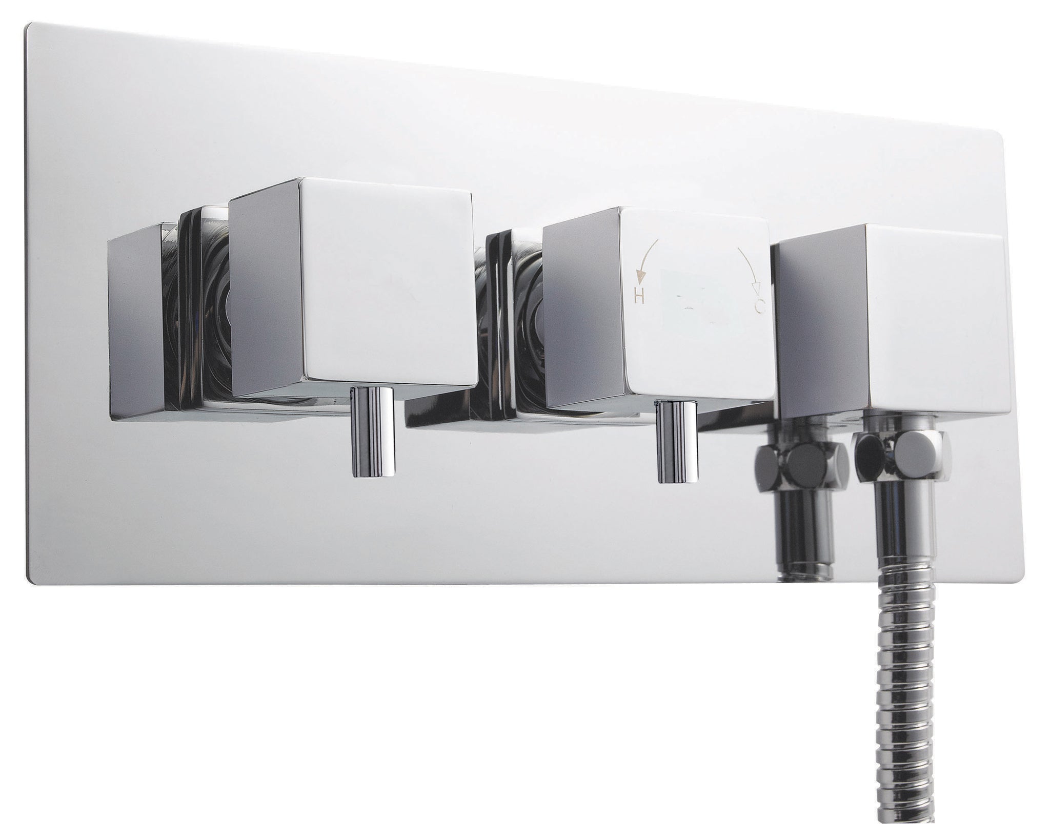 Nuie Volt Twin Thermostatic Shower Valve With Diverter