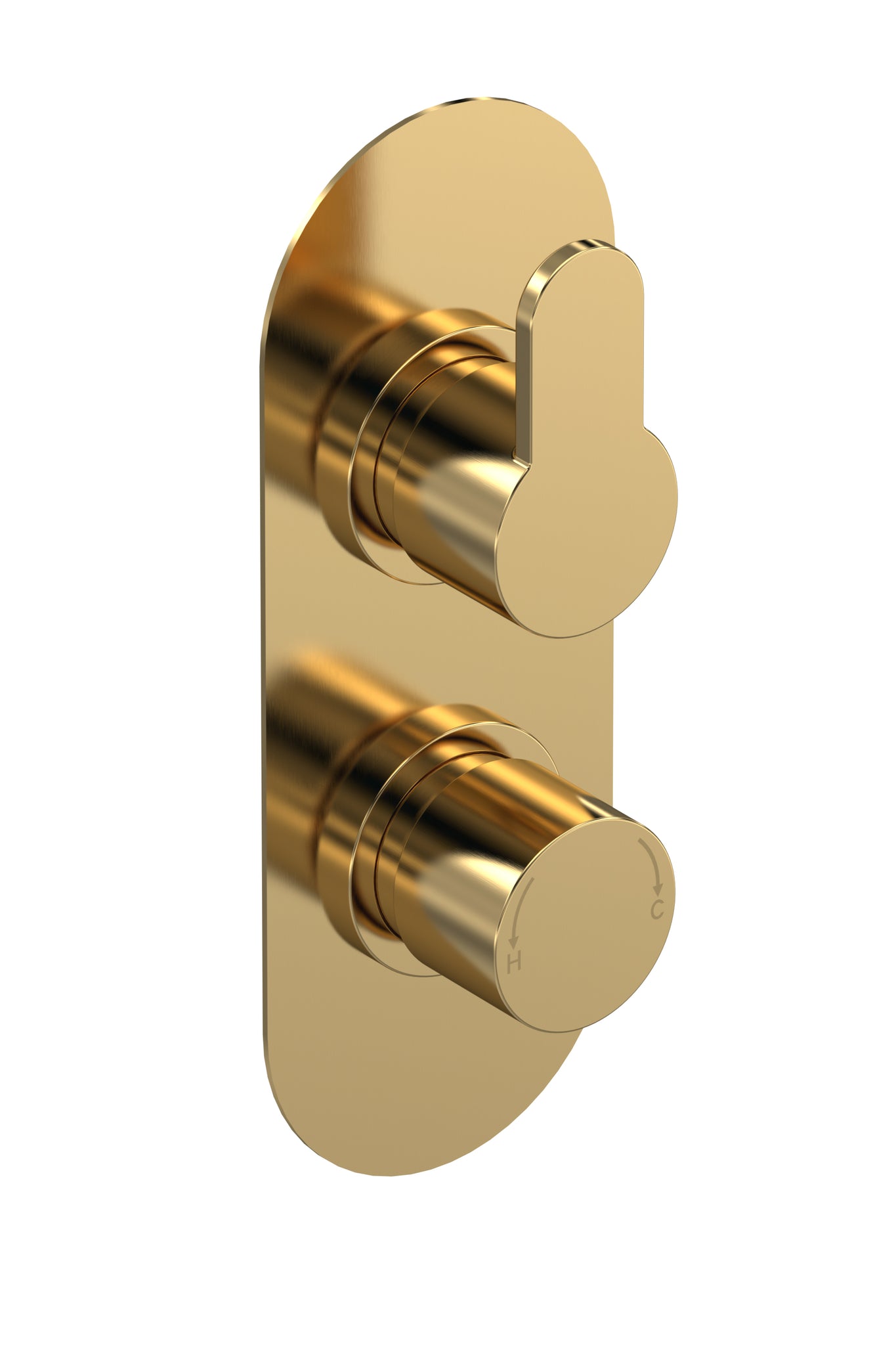 Nuie Arvan Twin Thermostatic Valve With Diverter