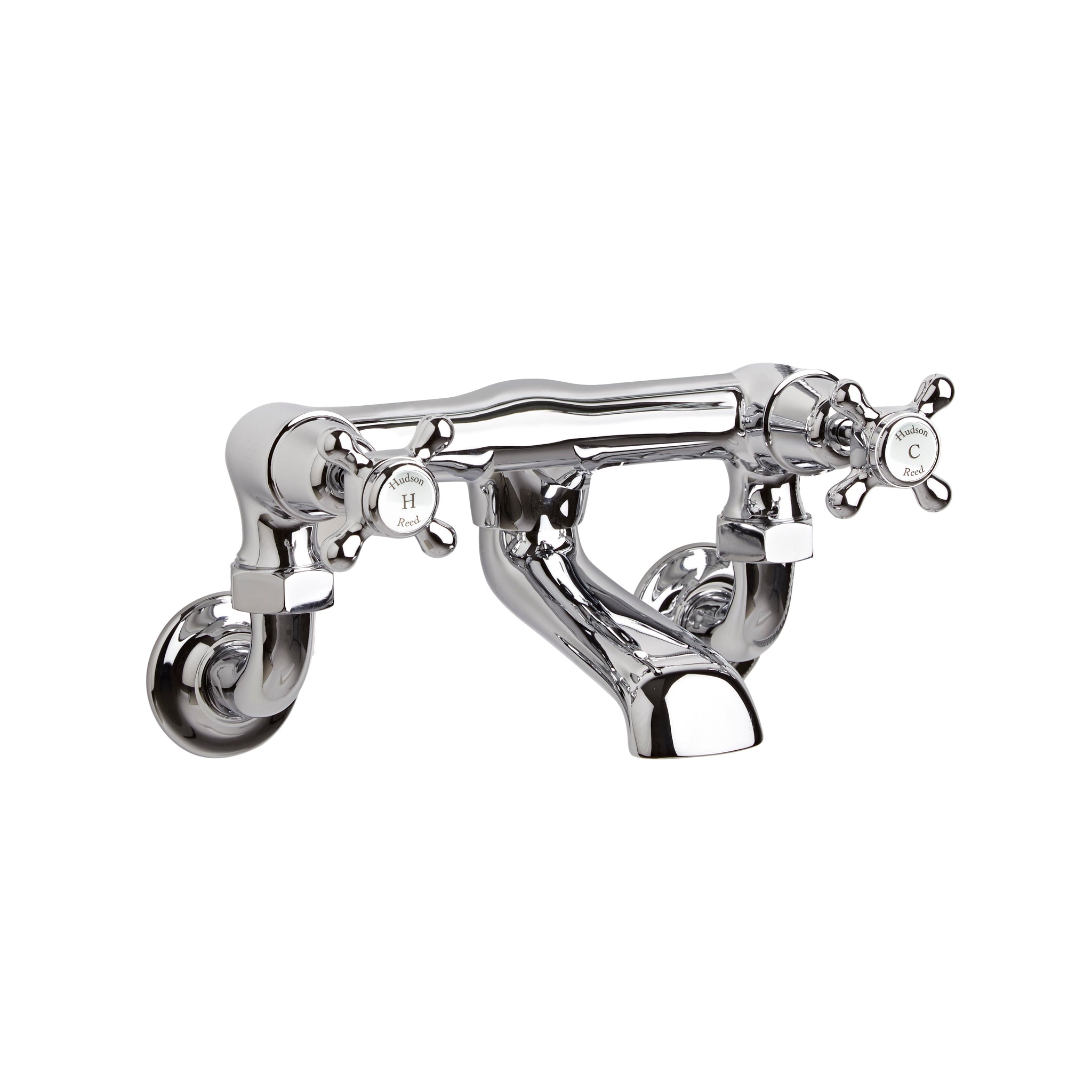 Hudson Reed White Topaz With Crosshead Wall Mounted Bath Filler