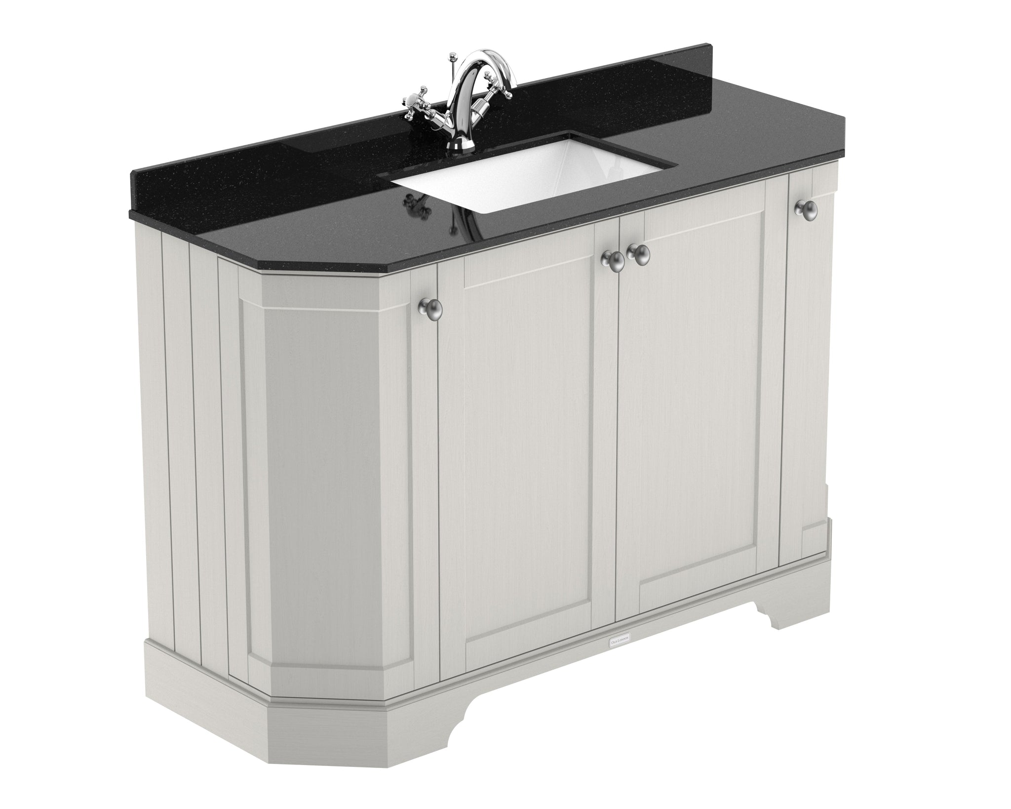 Hudson Reed Old London 1200mm 4-Door Angled Unit & Marble Top