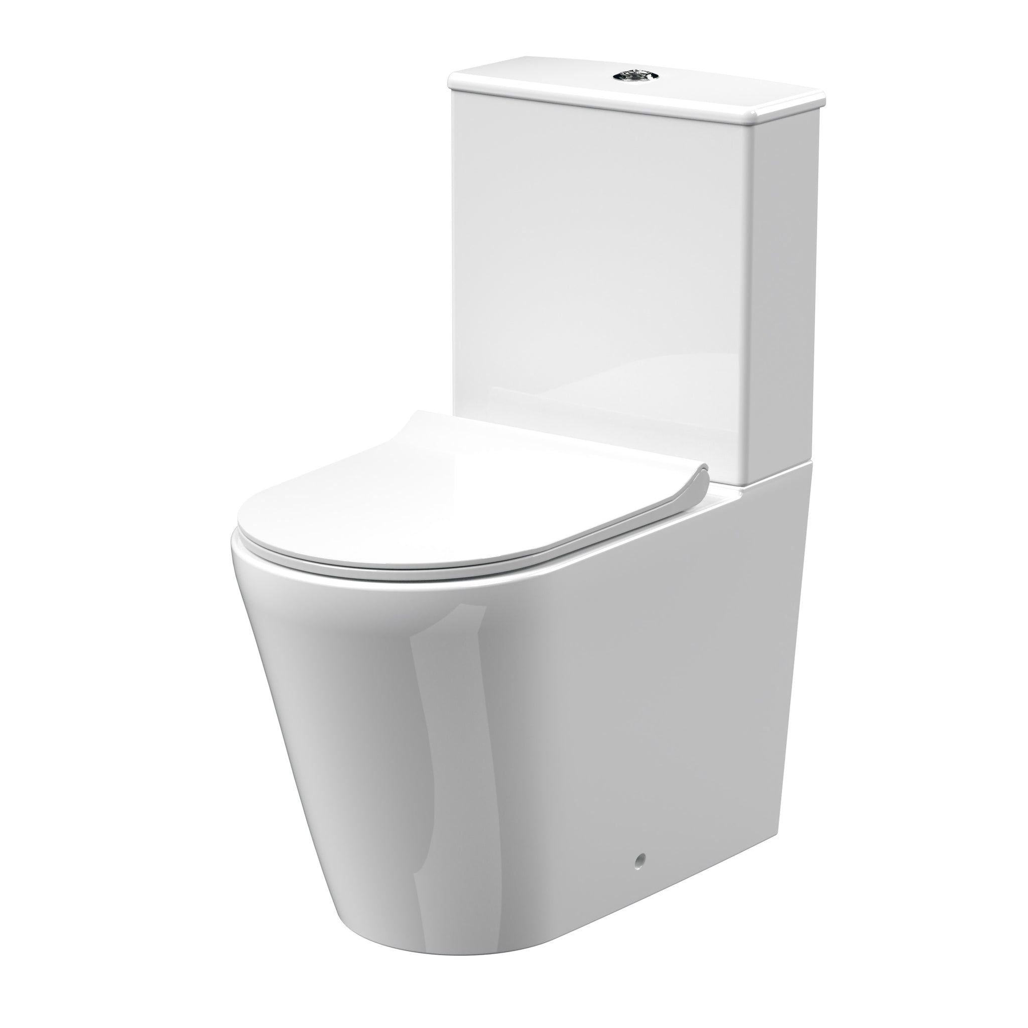 Nuie Ava Rimless Flush to wall Pan, Cistern & Seat