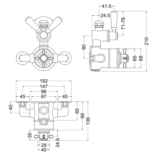 Nuie Selby Twin Exposed Valve