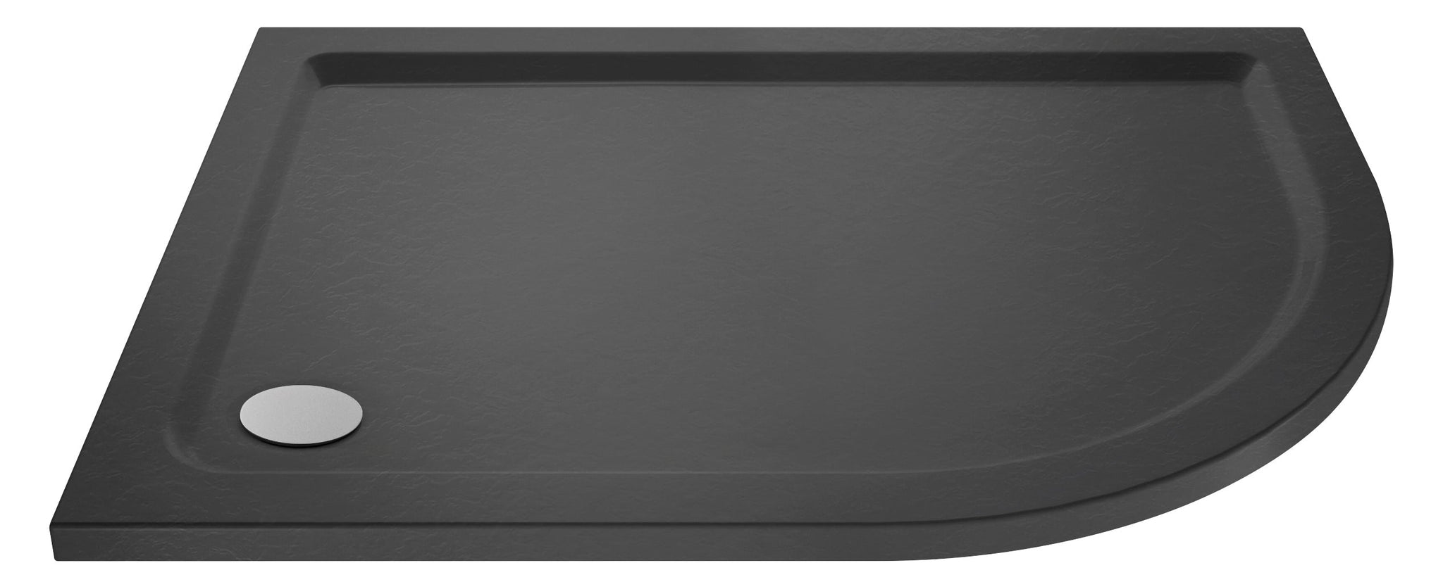 Pearlstone Matrix Slate Grey Offset Quadrant Shower Tray