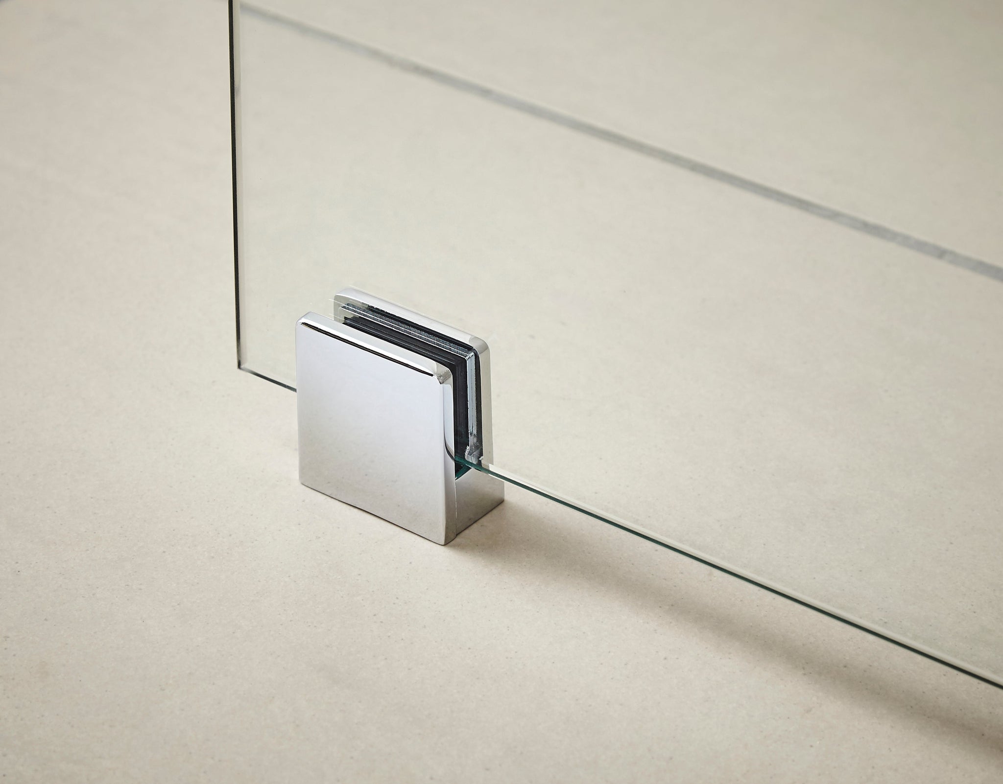 Wetroom Support Foot & Wall Bracket (Chrome)